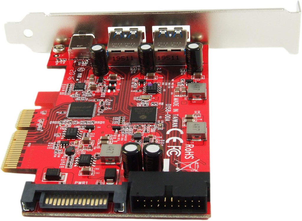 USB 3.1 5-Port PCIe 3.0 Card with USB-C and USB-A H156733