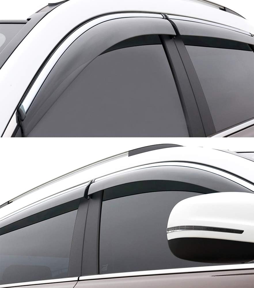 Car Window Visor Vent Shade Deflector Sun Rain Guards Compatible with 2020 2021 Ford Escape Pack of 2 V1556