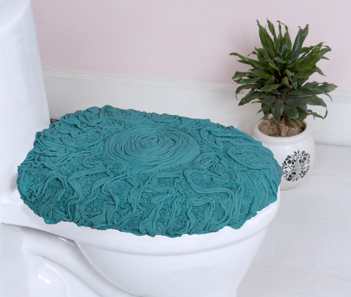 Blue Cotton Toilet Seat Lid Cover Q11289