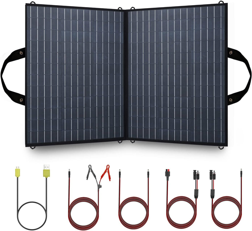100W Foldable Solar Panel with MC4 Ports T486