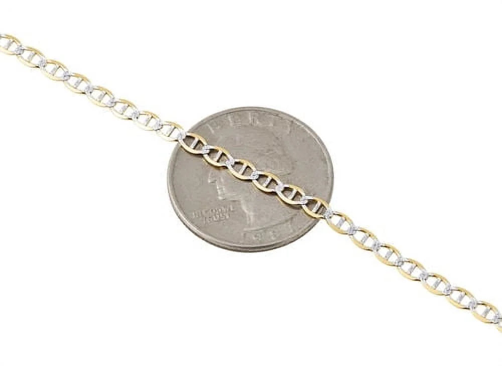 10K Yellow Gold Mariner Chain Necklace 16 Inches L279055