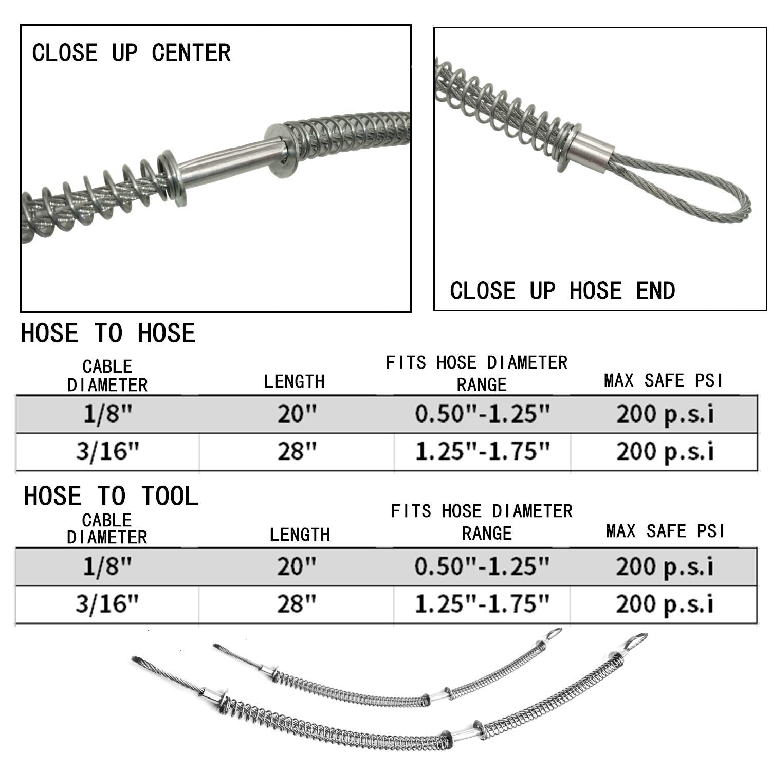 Hose Restraint 3/16" x 28" Pack of 2 E2628
