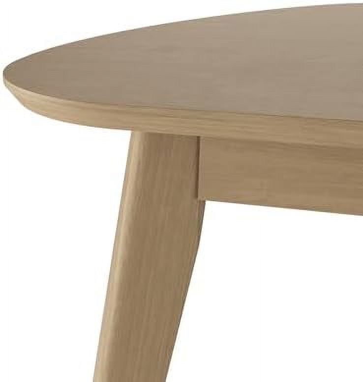 White Brown Birch Solid Wood Round Table X48885