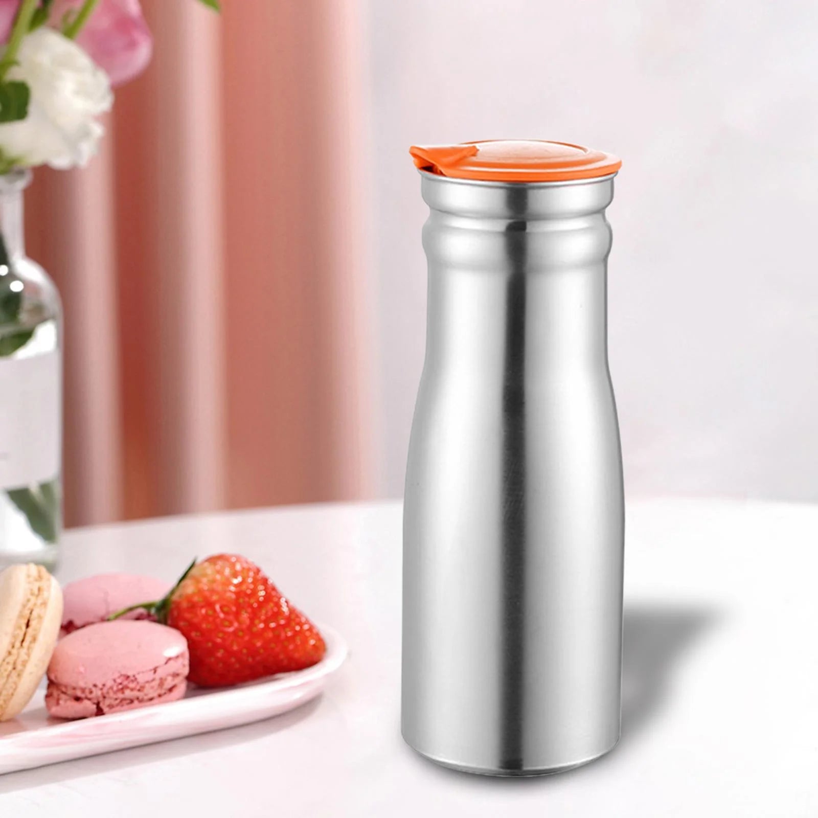 Stainless Steel Bottle with Lid Jug I21124