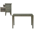 Grey Reclaimed Wood Writing Desk and Filing Cabinet O729380