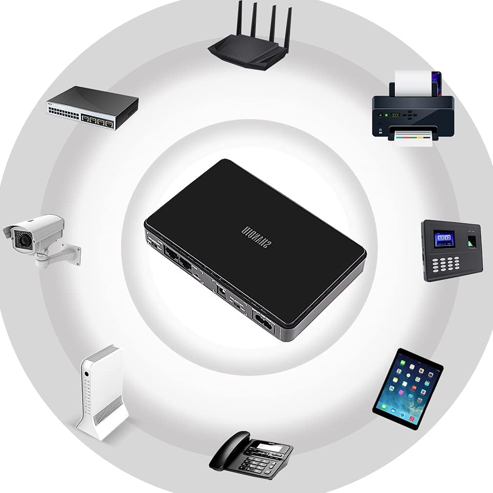 Mini UPS Battery Backup Uninterruptible Power Supply with 10000mAh Battery Pack Z25029