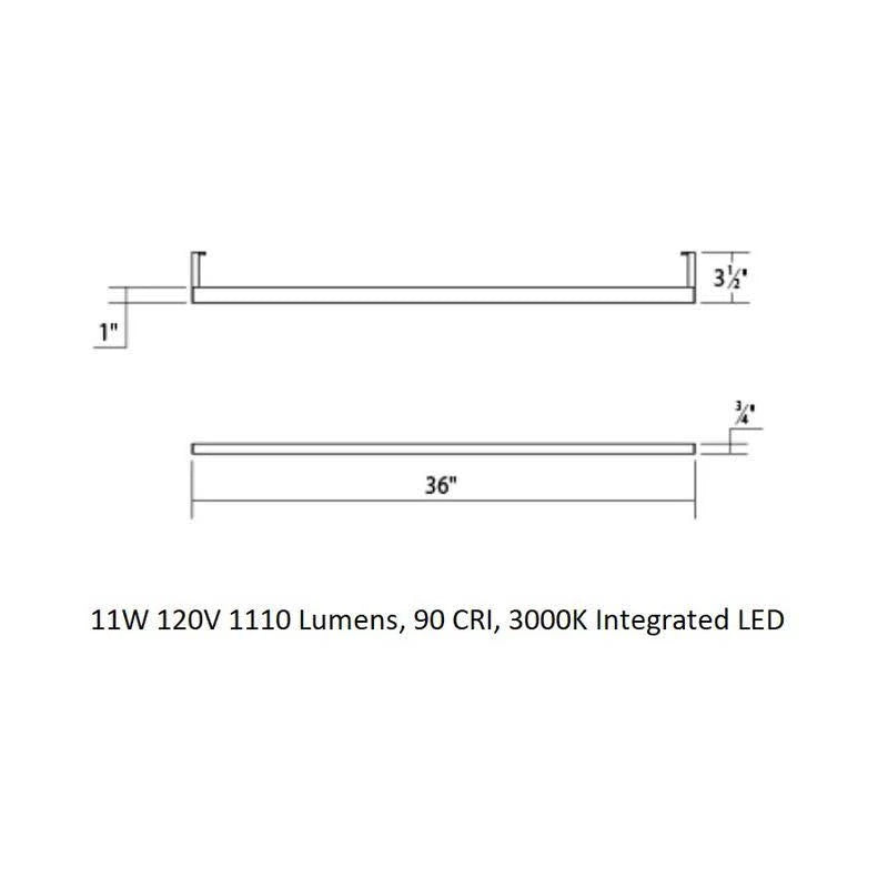 Bright Satin Aluminum LED Indirect Wall Bar I603359
