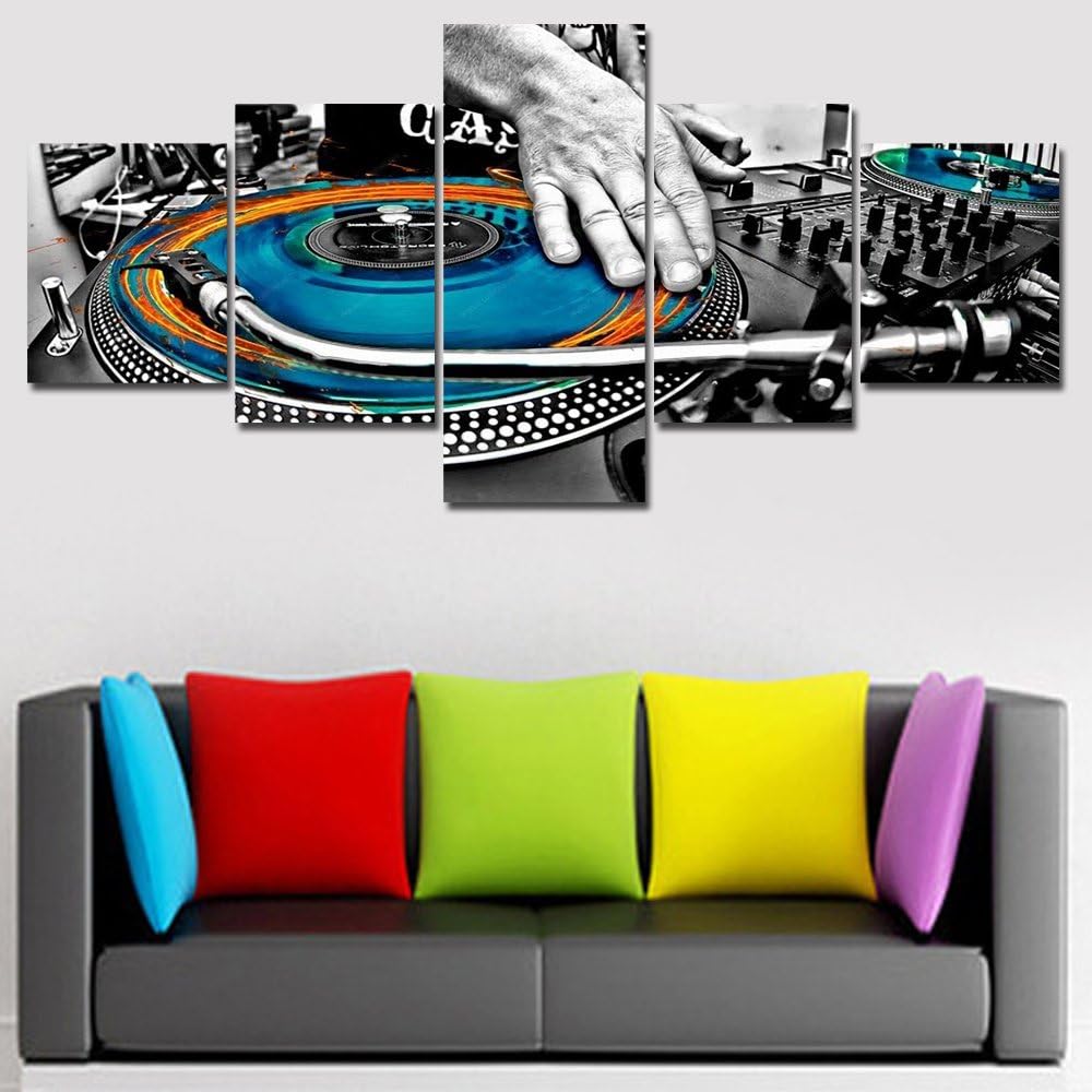 Canvas Wall Art 5 Piece Abstract Pictures Wooden Frame Ready to Hang D662