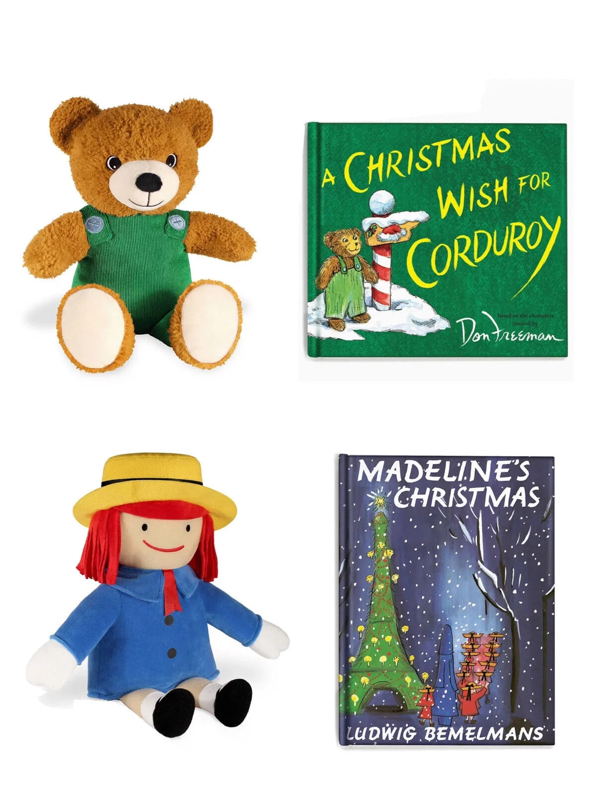 Corduroy Bear Doll With Christmas Books Plush 12” B139009