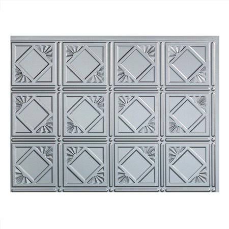 Vinyl Backsplash Panel in Argent Silver (Pack of 5) J2406