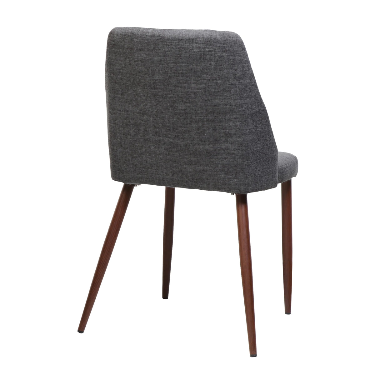 Light Grey Fabric Dining Chairs with Wood Legs, Set of 2 E13163