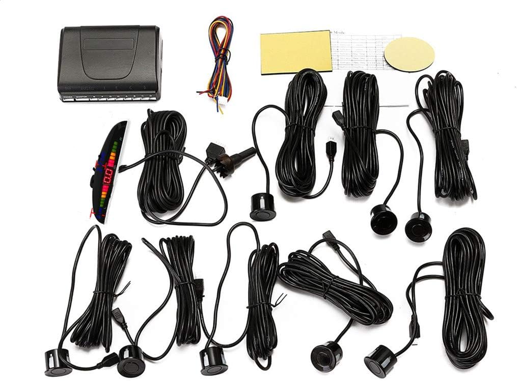 8 Probe Ultrasonic Blind Spot Detection System with LED Distance Display and Sound Alarm Black Pack of 2 H512356