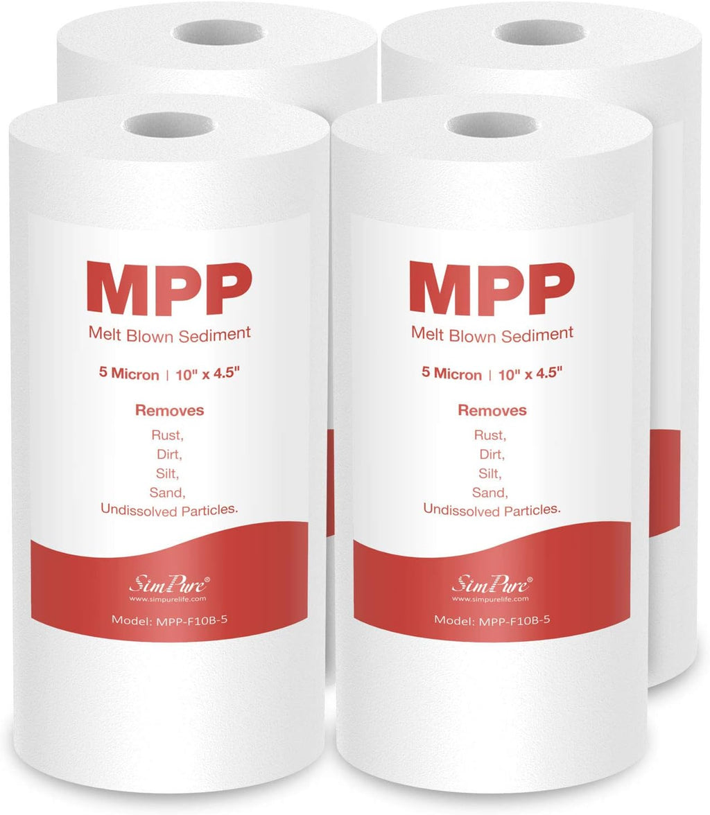 10" x 4.5" 5 Micron Whole House Sediment Water Filter Replacement Cartridge (8 Pack) M2996