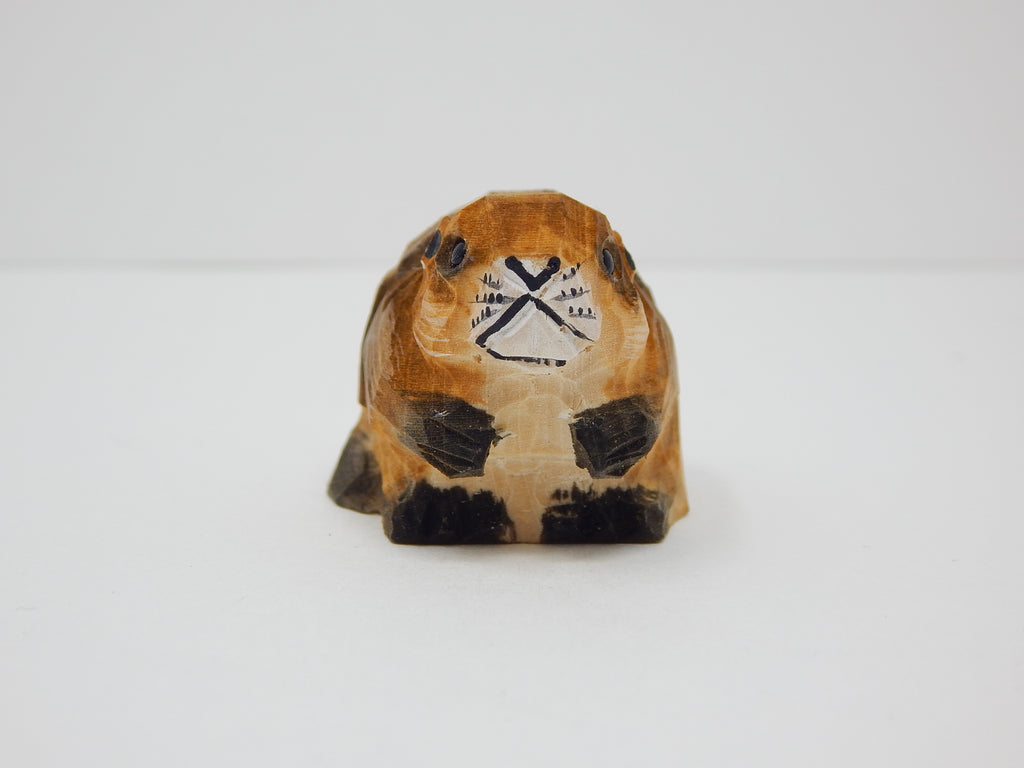 Beaver Wood Figurine Handmade Carved Ornament H87918