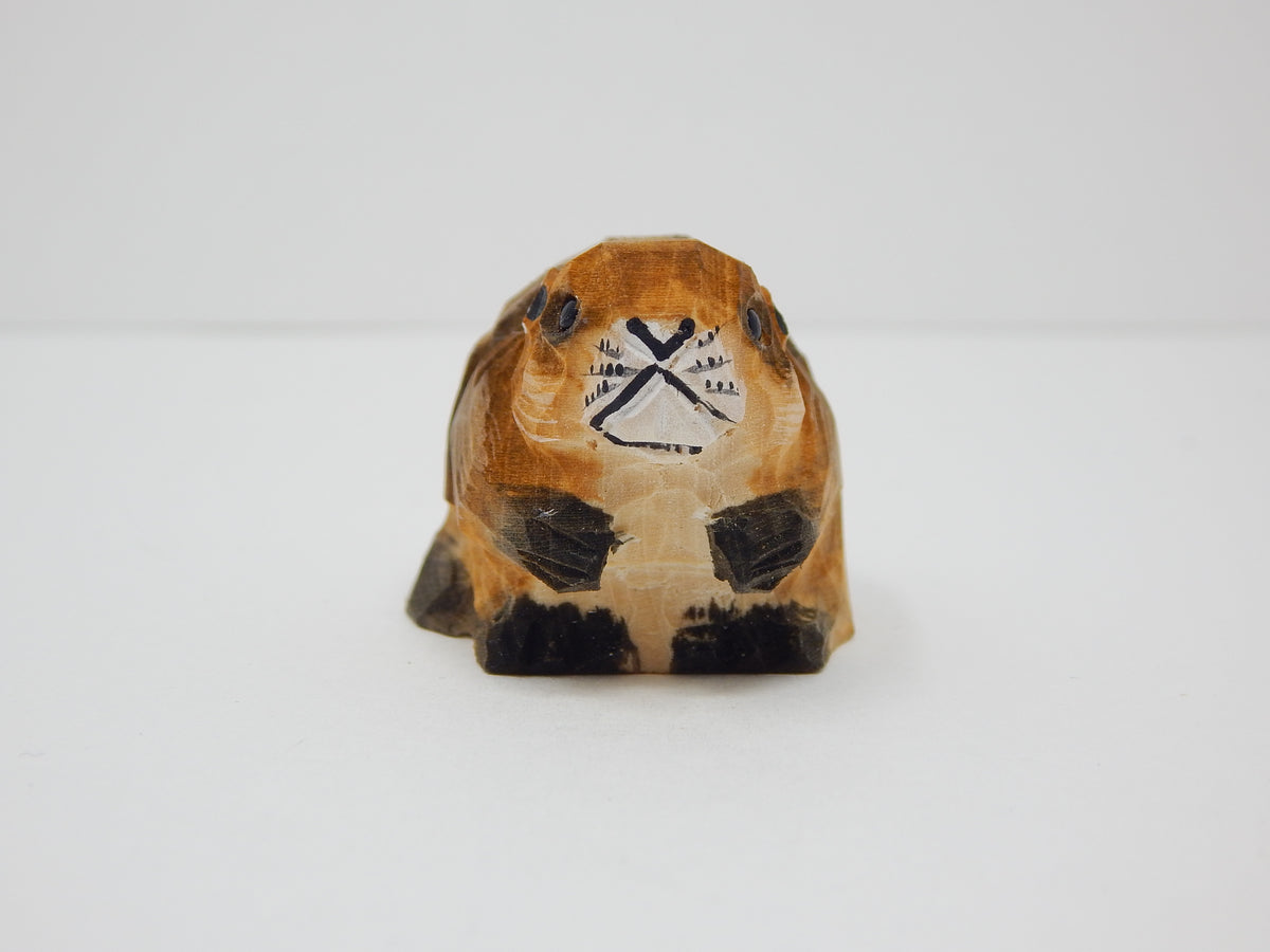 Beaver Wood Figurine Handmade Carved Ornament H87918