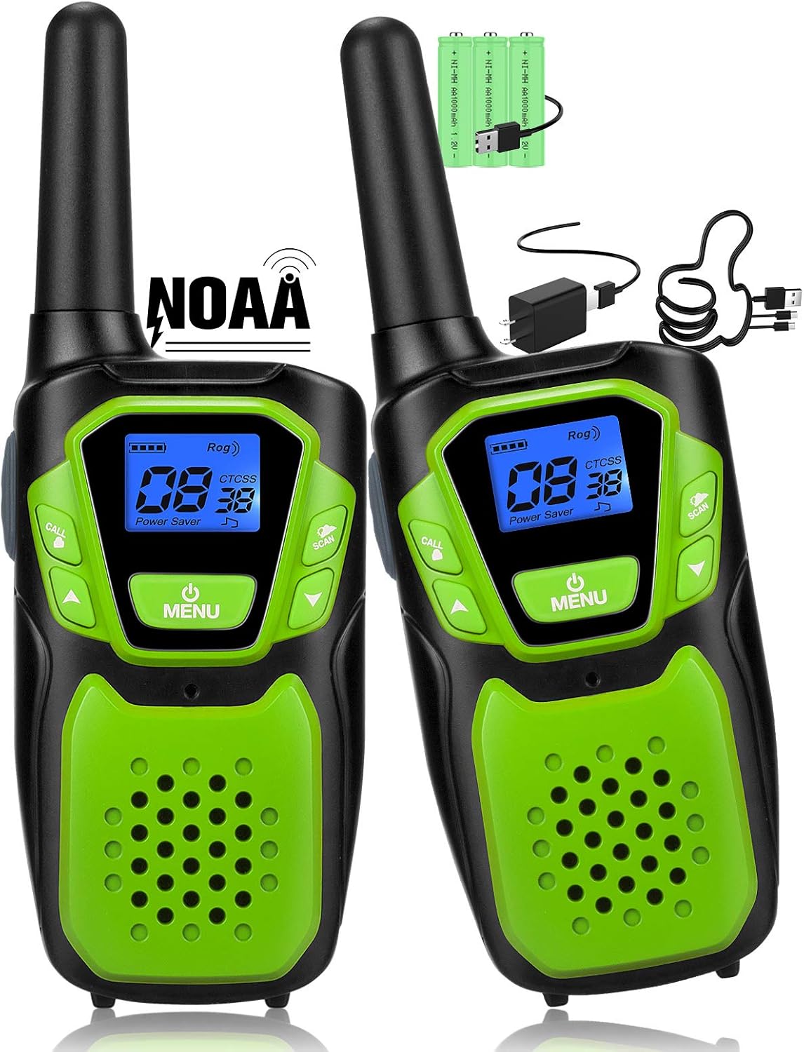 4 Pack Rechargeable Two Way Radio Walkie Talkies M834051