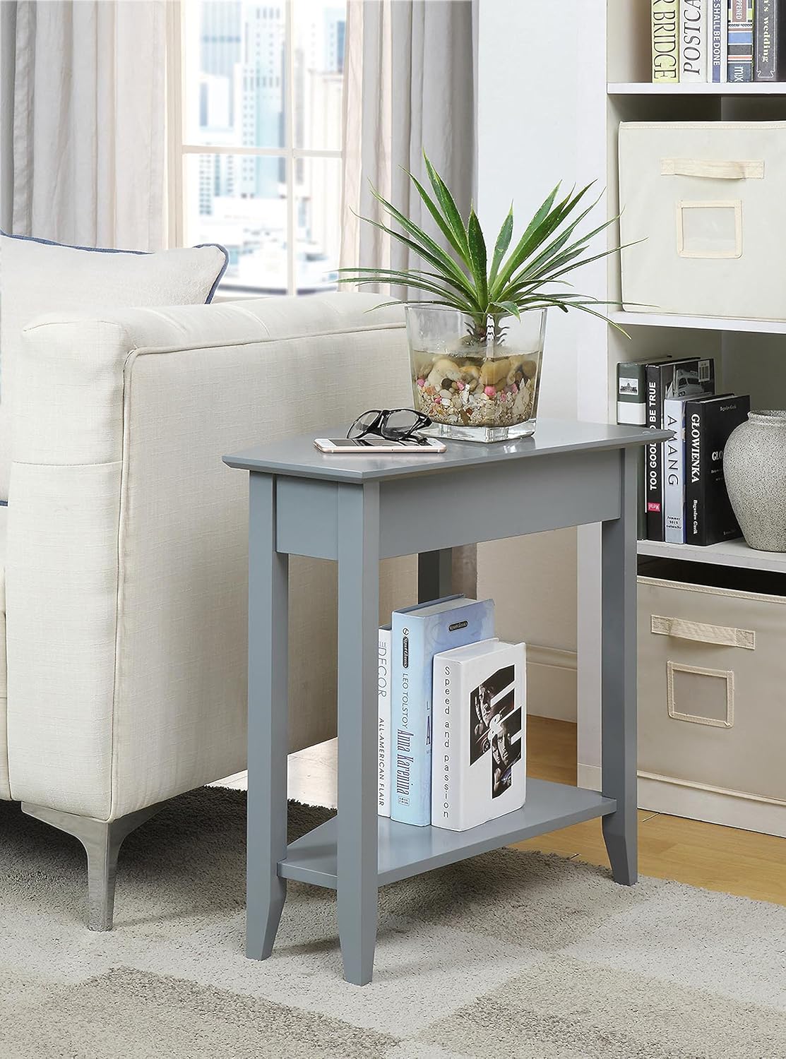 Gray Wedge End Table N31862