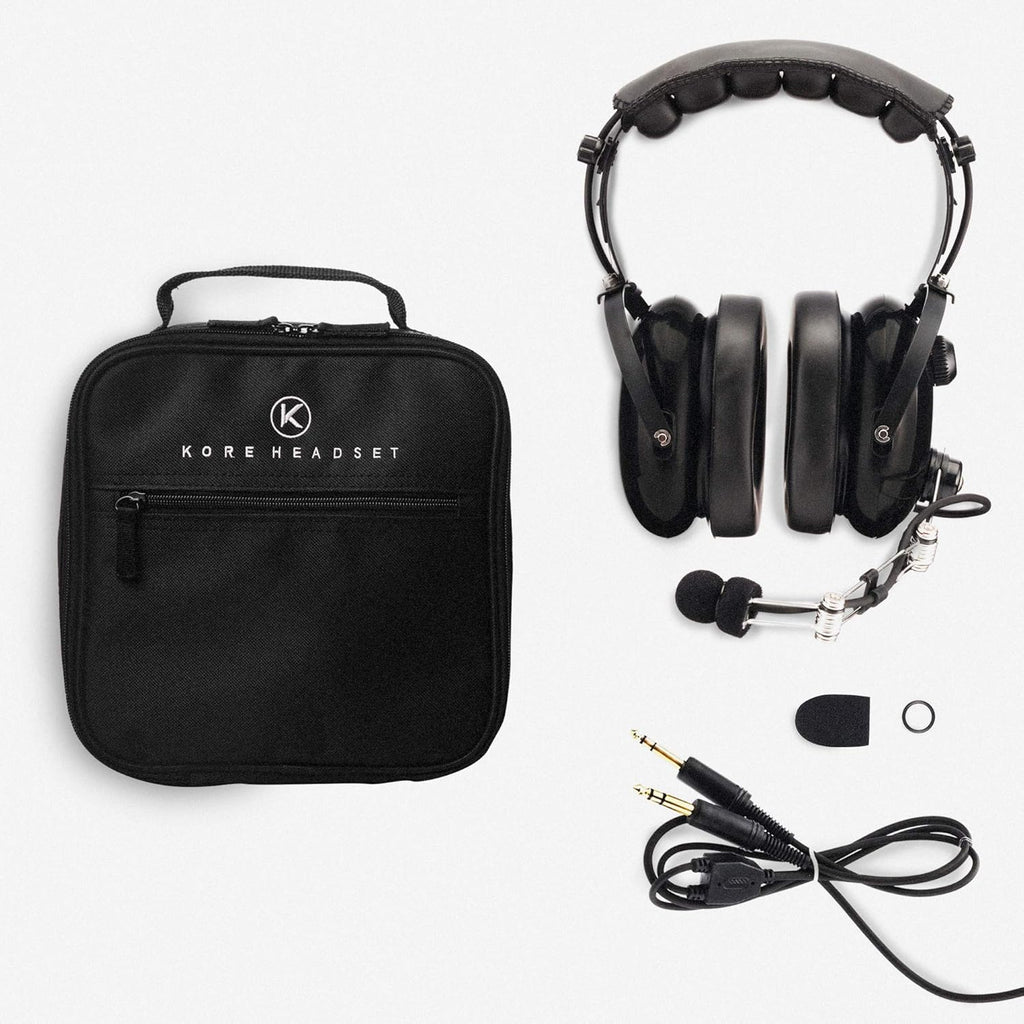 Pilot Aviation Headset with Carrying Case F874