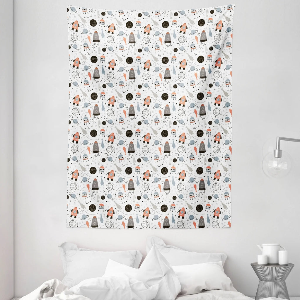 60W X 80L Inches Pale Blue Wall Hanging Tapestry L8065