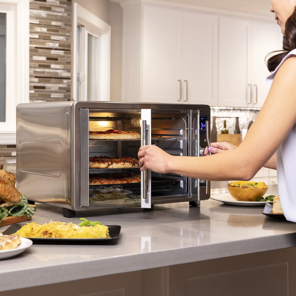 55L 1800W Countertop Turbo Convection Toaster Oven with French Doors Q245618