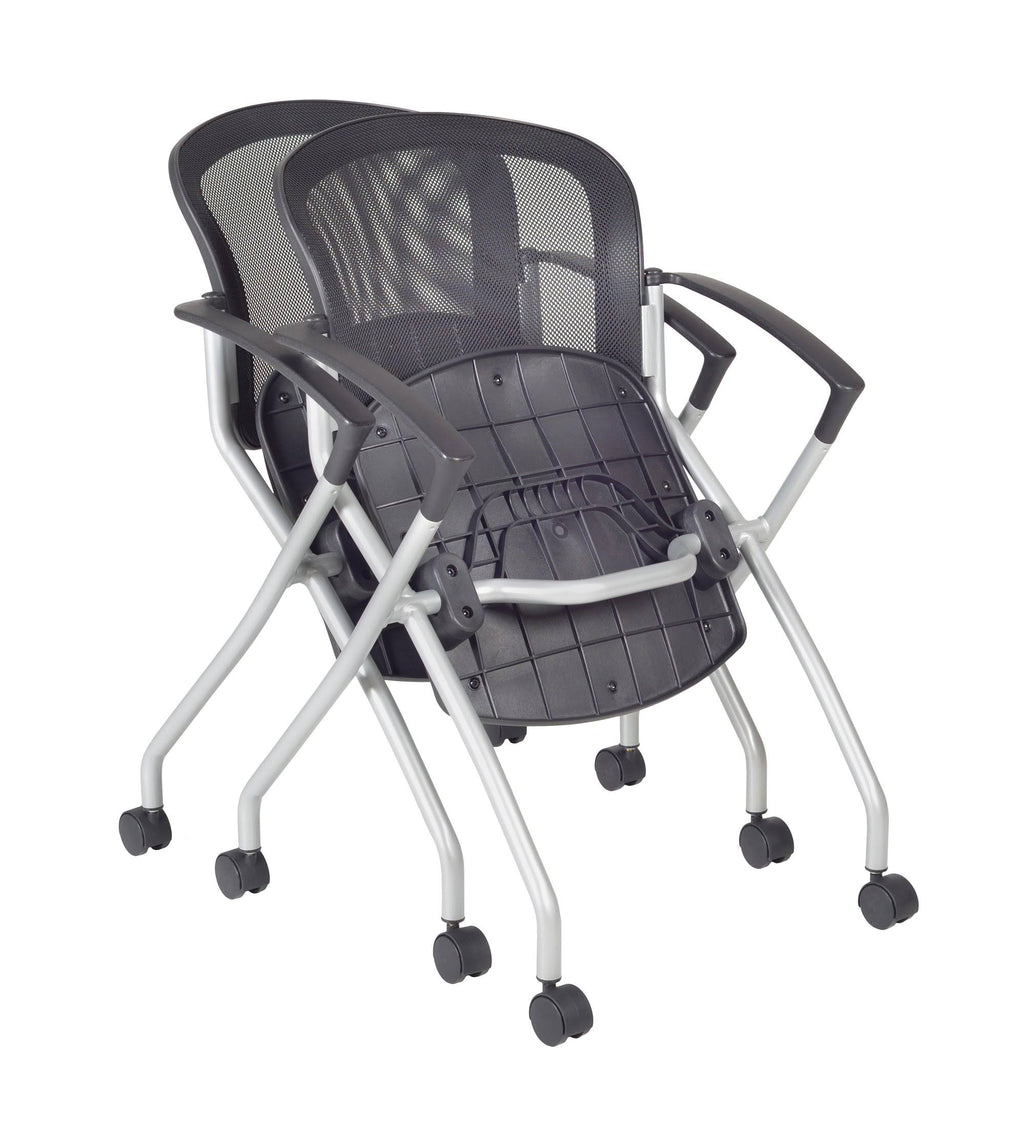Mocha Walnut Training Table and 2 Nesting Chairs Y883407