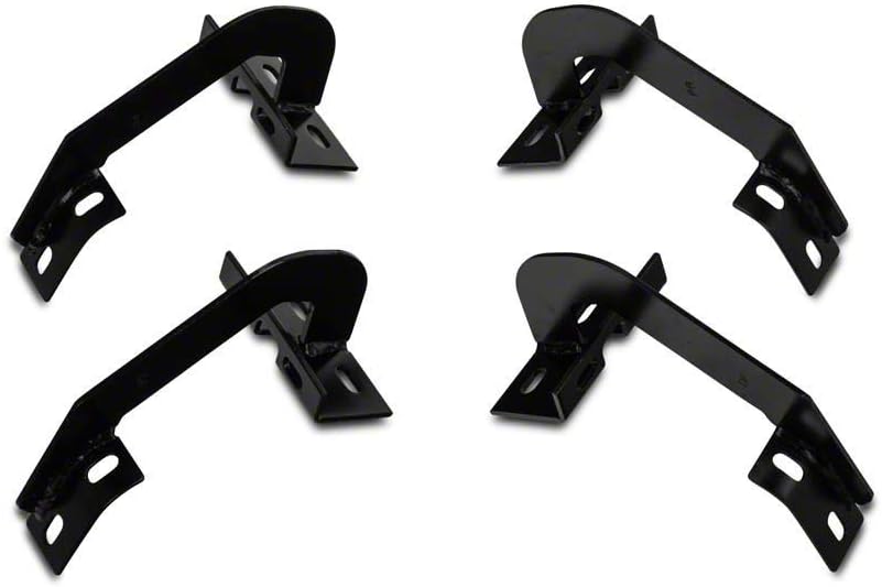4-Inch Oval Straight End Side Step Bars; Gloss Black H183912
