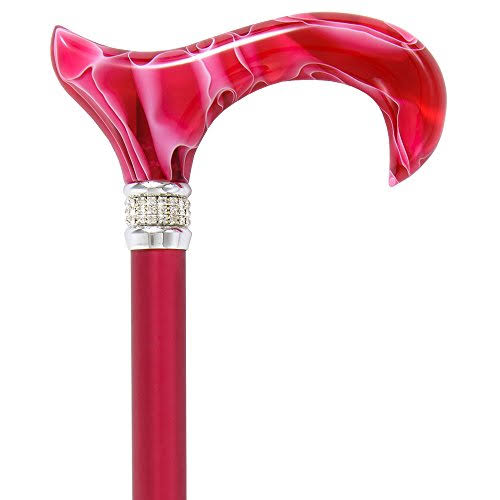 Magenta Pearlz with Rhinestone Collar and Adjustable Cane Q63883