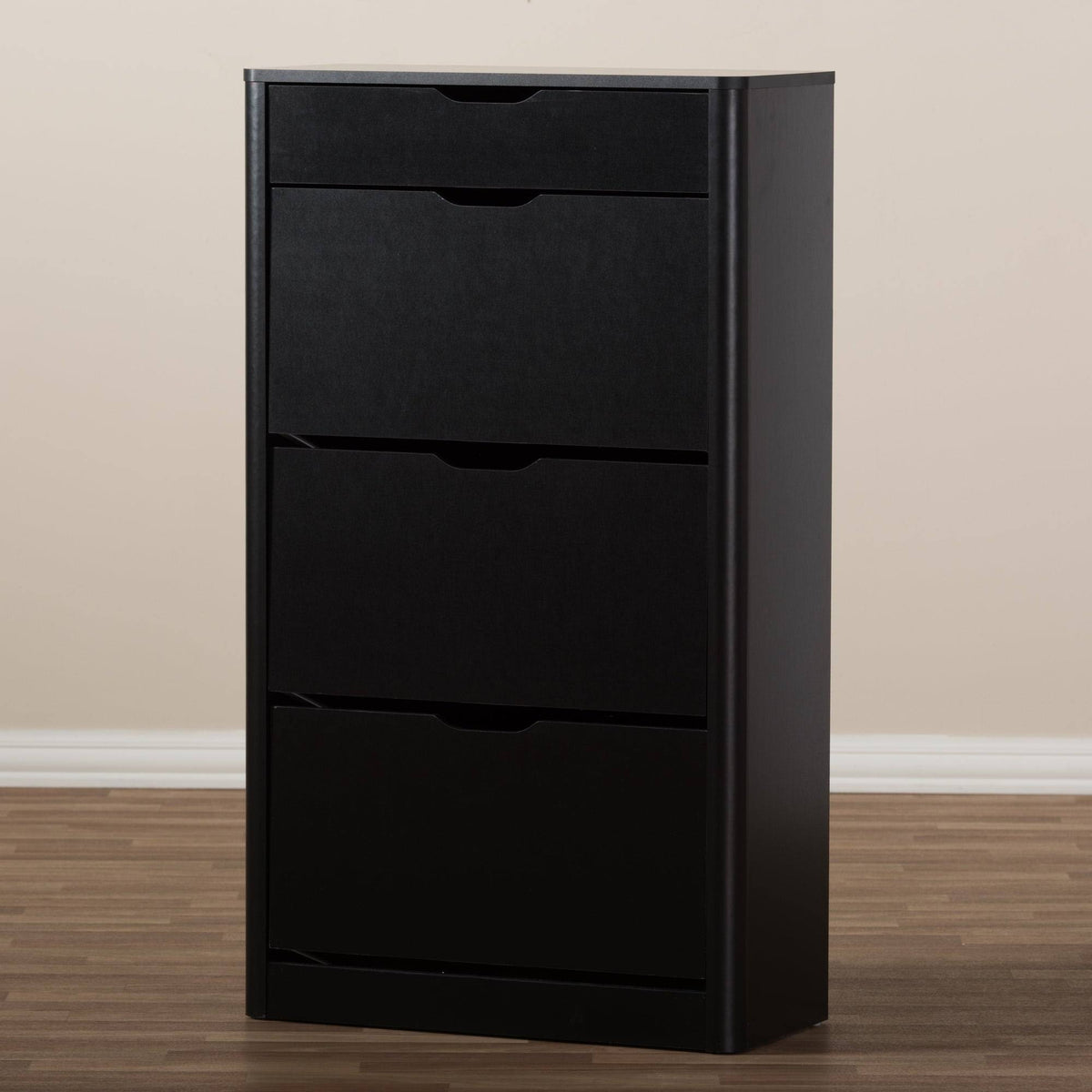 Black Wood Storage Cabinet Q193