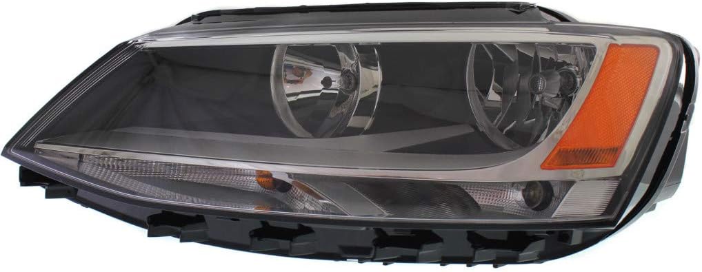 Halogen Headlight Assembly for Volkswagen Jetta Sedan 2011-2014 Driver and Passenger Side Pair T37239