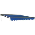 Motorized Retractable Patio Awning - 12 x 10 Feet, Blue O3370