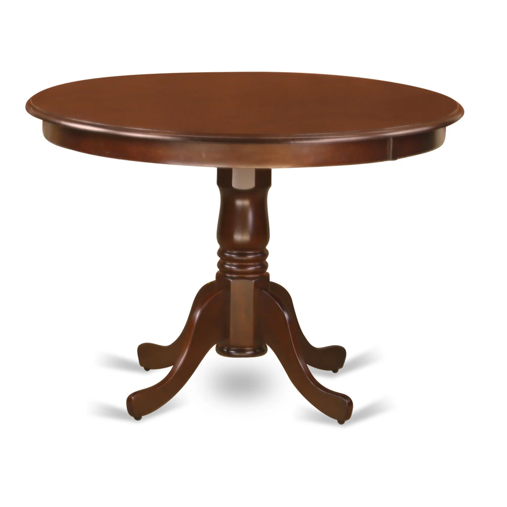 5-piece Wood Dining Set with Leather Seat in Mahogany I5234