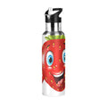 Strawberry Stainless Steel Insulated Water Bottle with Straw Lid P8600