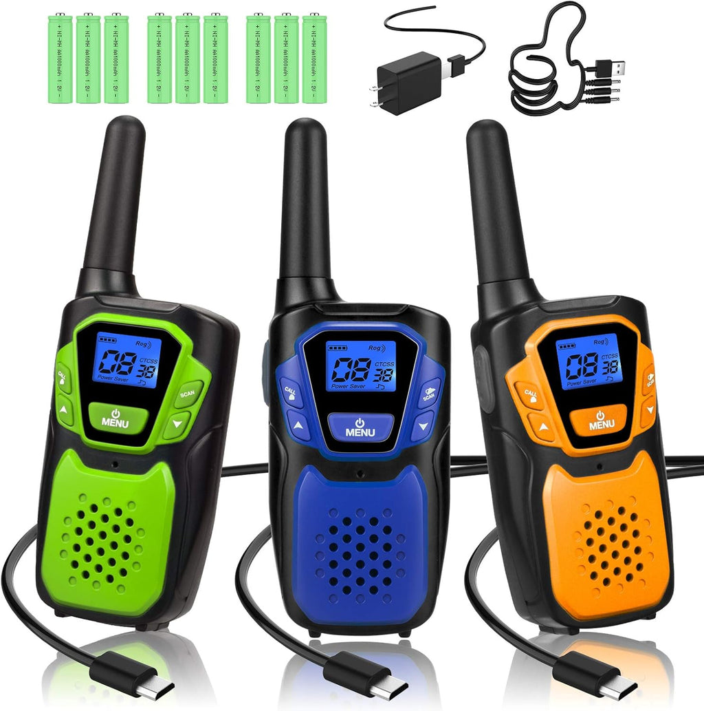 4 Pack Rechargeable Two Way Radio Walkie Talkies M834051
