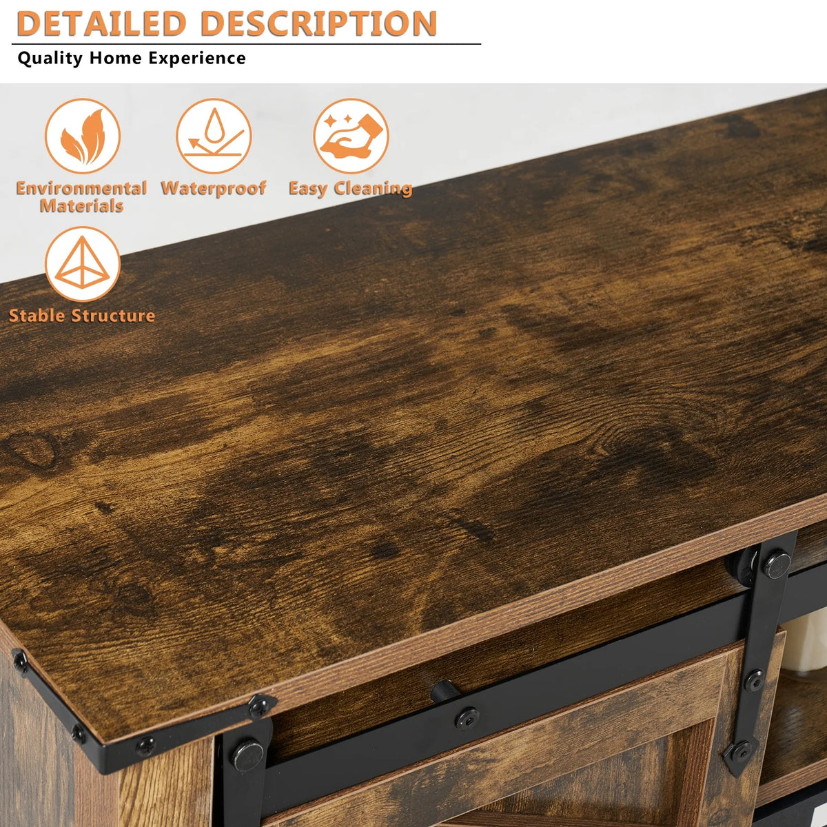 43 Inch Farmhouse Console Table with Storage N194