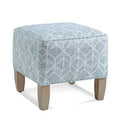 Tan and Beige Square Ottoman J681