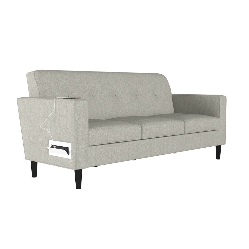 Mustard Yellow Sofa with USB and Power Ports L3247