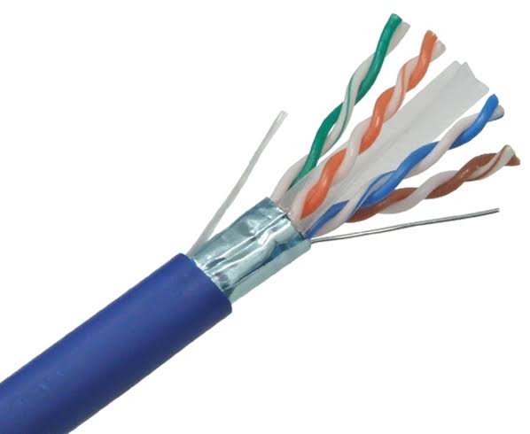 Cat6a Shielded Plenum CMP 23 AWG 1000ft Green Bulk Ethernet Cable D194900