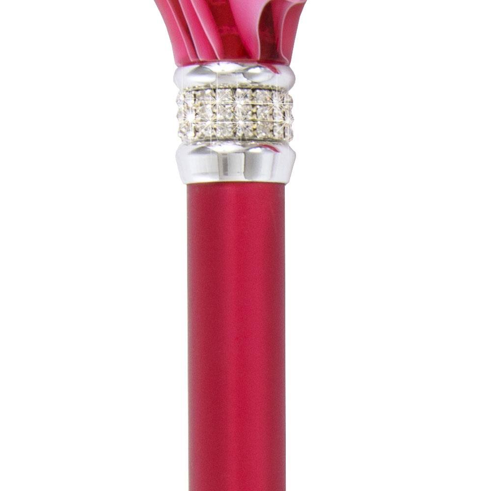 Magenta Pearlz with Rhinestone Collar and Adjustable Cane Q63883