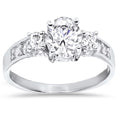 3 Carat 3 Stone CZ Engagement Ring Size 7 H6096