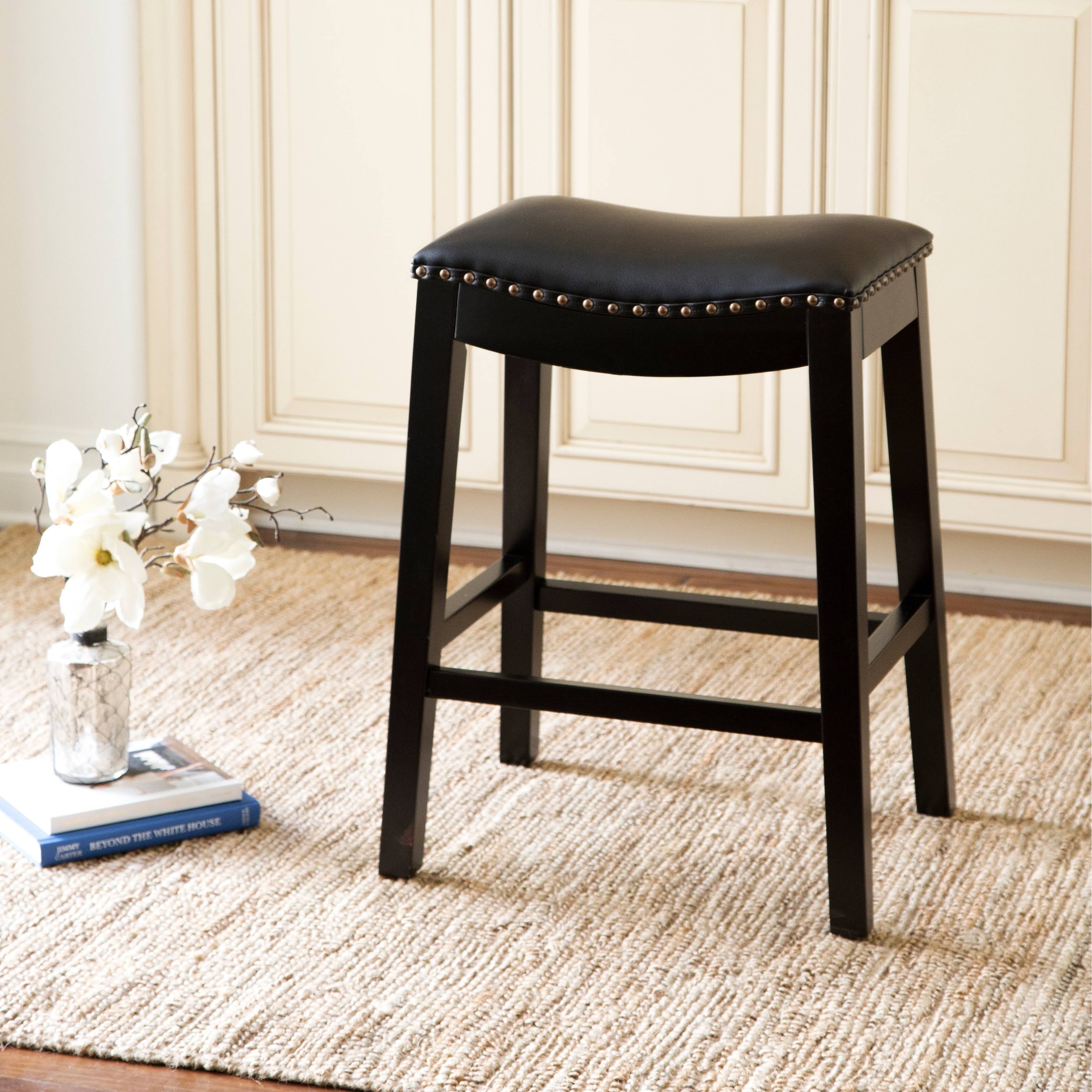Red Bonded Leather Counter Stool N4953
