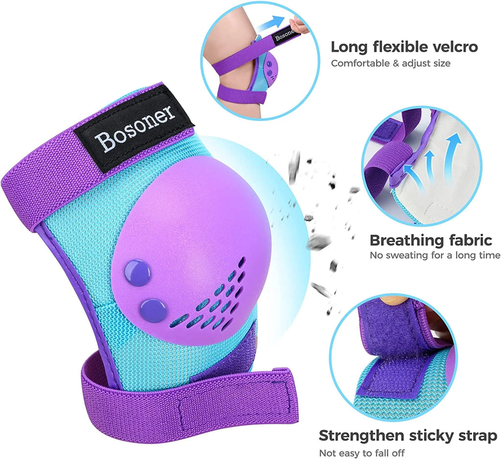 Kids/Youth Knee Pad Elbow Pads for Roller Skates Cycling BMX Bike Skateboard Inline Rollerblading Scooter Riding Sports I513