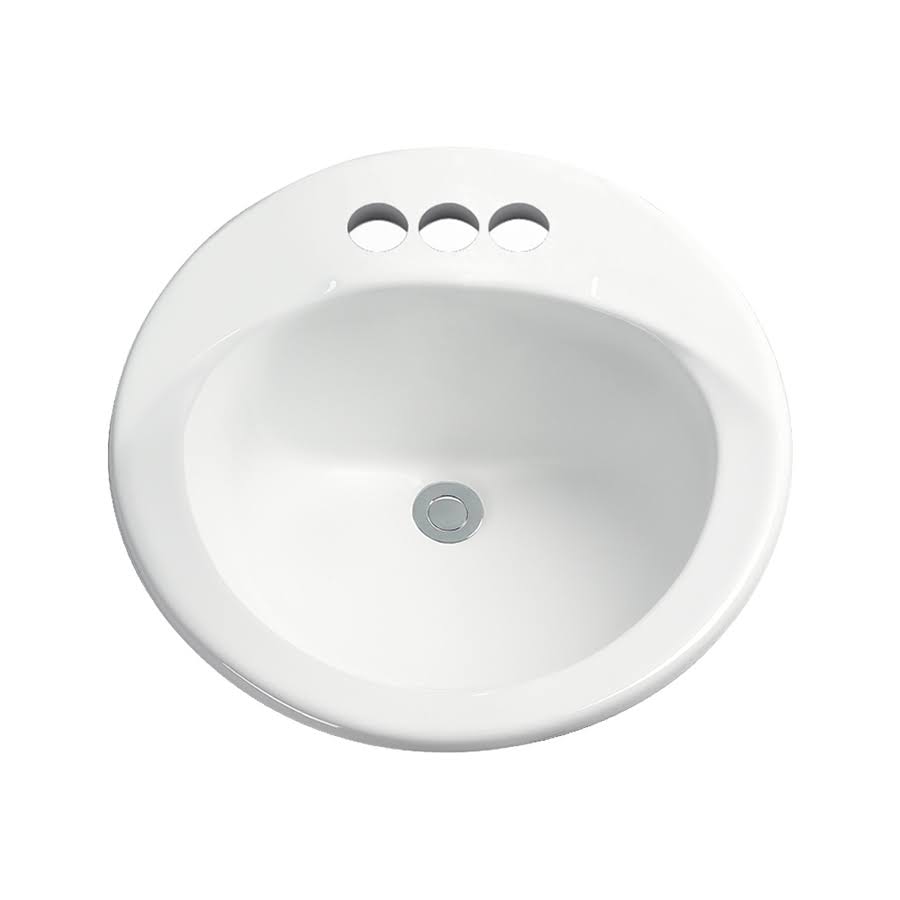 Colonial White Self Rimming Lavatory X1143