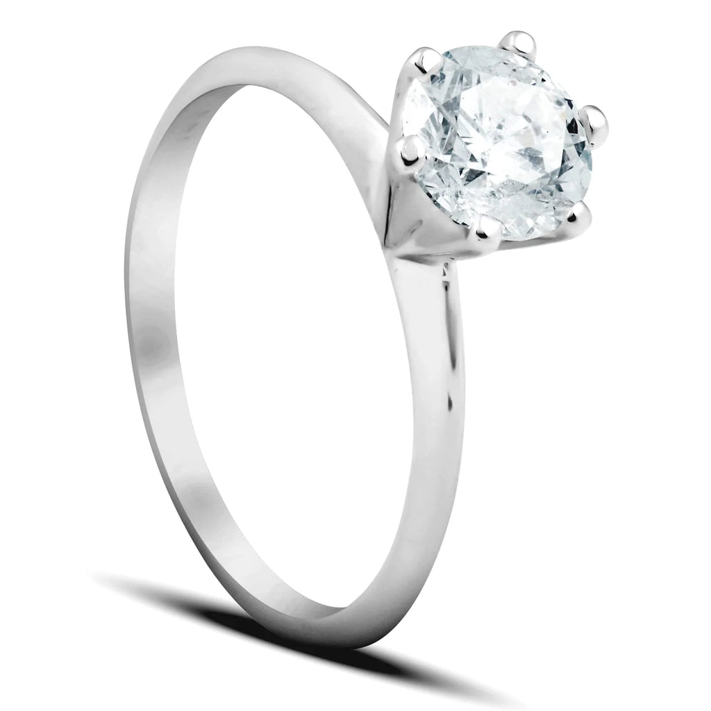 14K White Gold Diamond Engagement Ring K8918