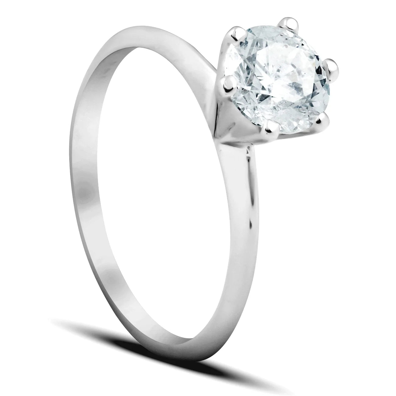 14K White Gold Diamond Engagement Ring K8918