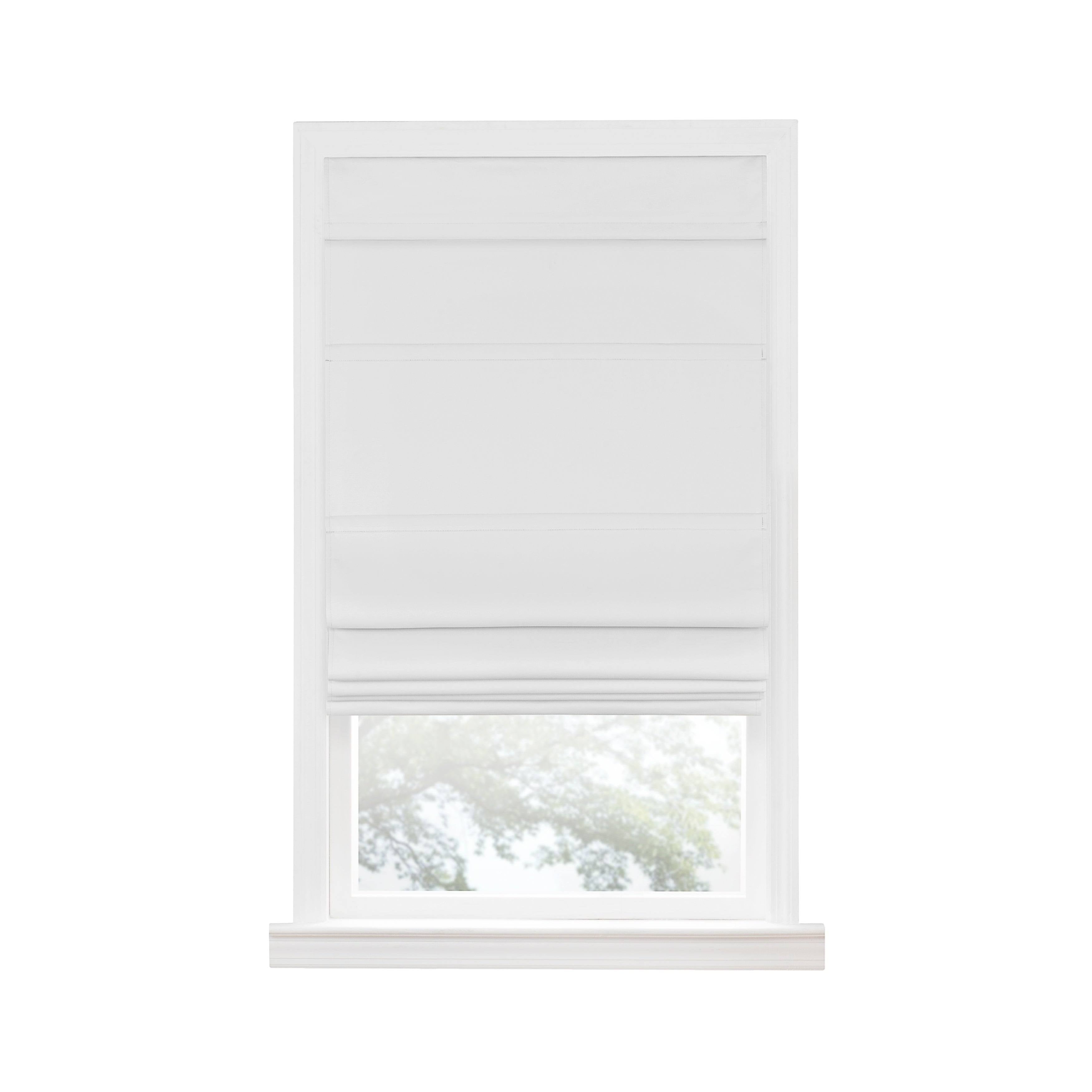 White Cordless Blackout Roman Shade E470944
