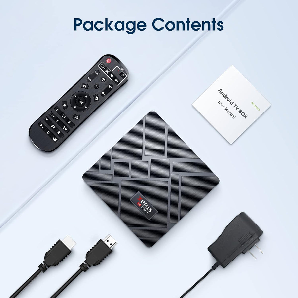 Android TV Box 4GB 64GB Quad-Core 4K HDR USB 3.0 Pack of 2 K331172