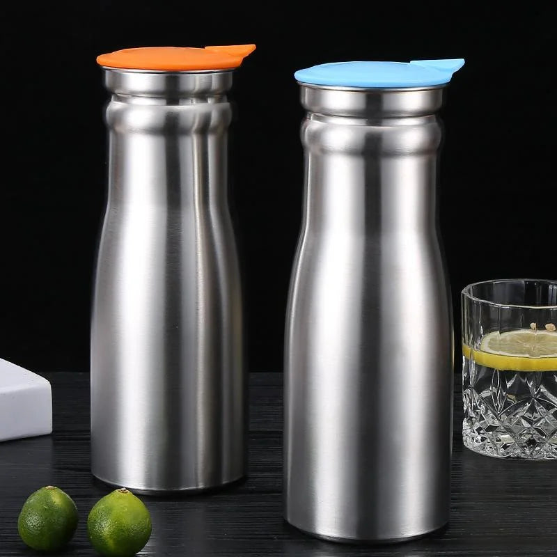 Stainless Steel Bottle with Lid Jug I21124