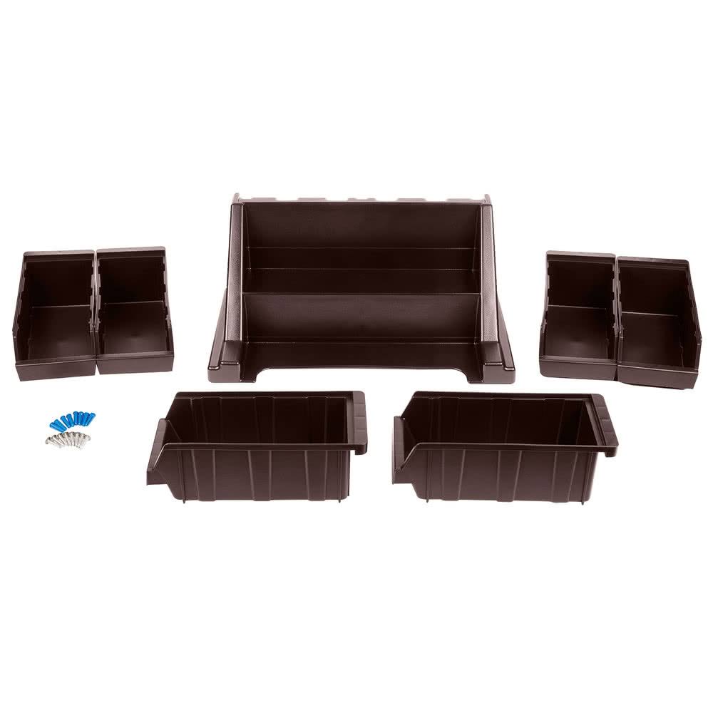 Dark Brown 6-Bin Organizer Rack G5751