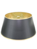 Black with Gold Interior Bouillotte Lamp Shade X2890
