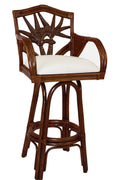 Indoor Swivel Rattan & Wicker Barstool T4973